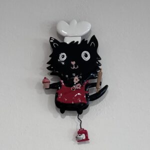 Wanduhr Blumekanne Silber