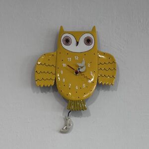 Wanduhr Eule